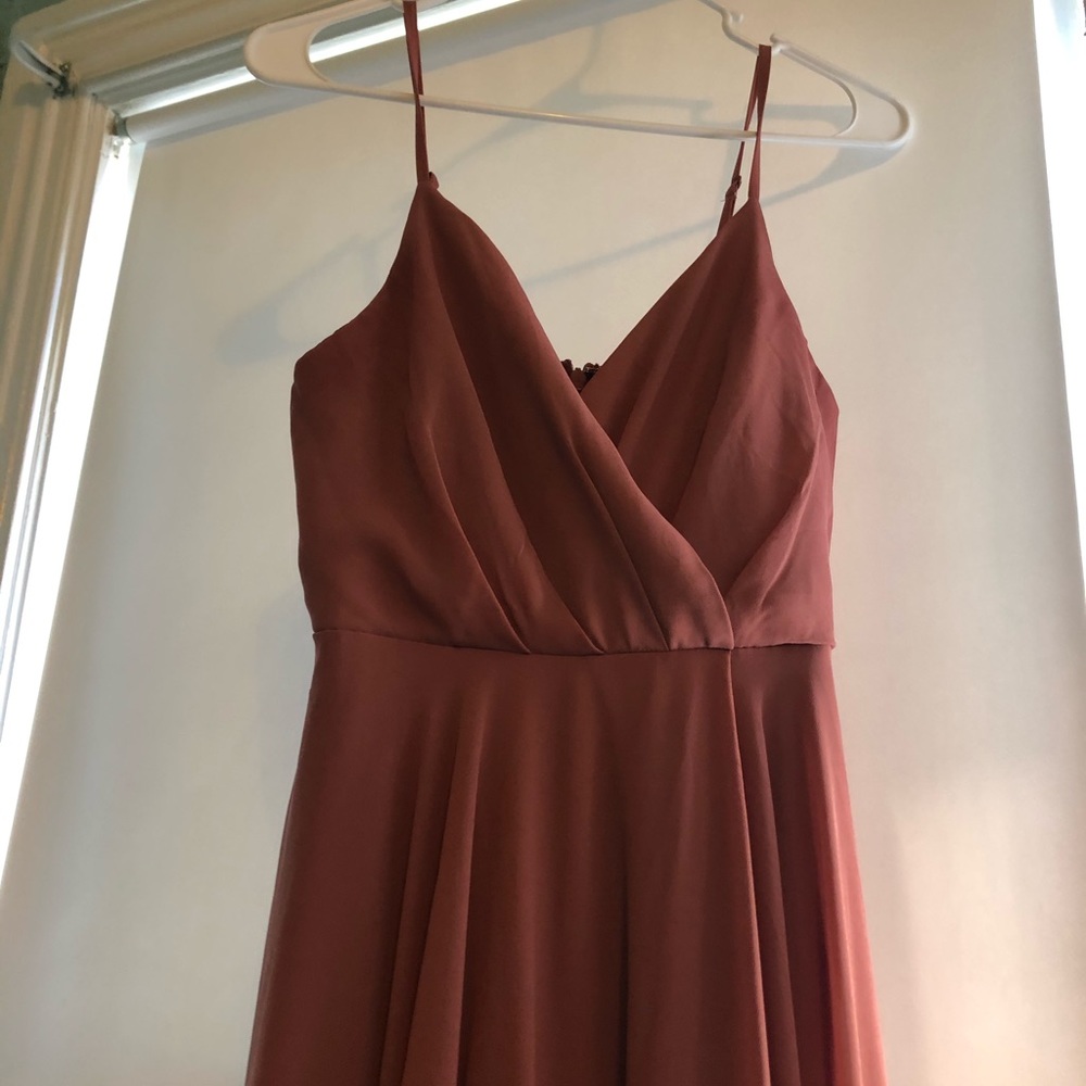 Dark rose LuLu bridesmaid dress